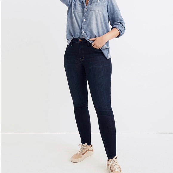MADEWELL Tall 9"‎ High-Rise Skinny Jeans - Picture 1 of 7